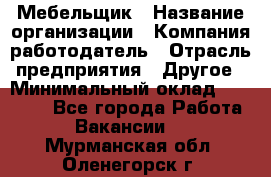 Мебельщик › Название организации ­ Компания-работодатель › Отрасль предприятия ­ Другое › Минимальный оклад ­ 30 000 - Все города Работа » Вакансии   . Мурманская обл.,Оленегорск г.